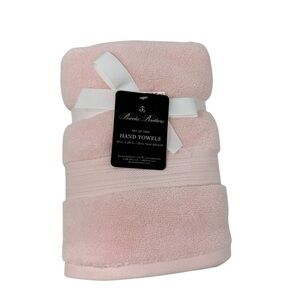 Brooks Brothers Hand Towel set of 2 Luxury Cotton Dogwood Pink NWT